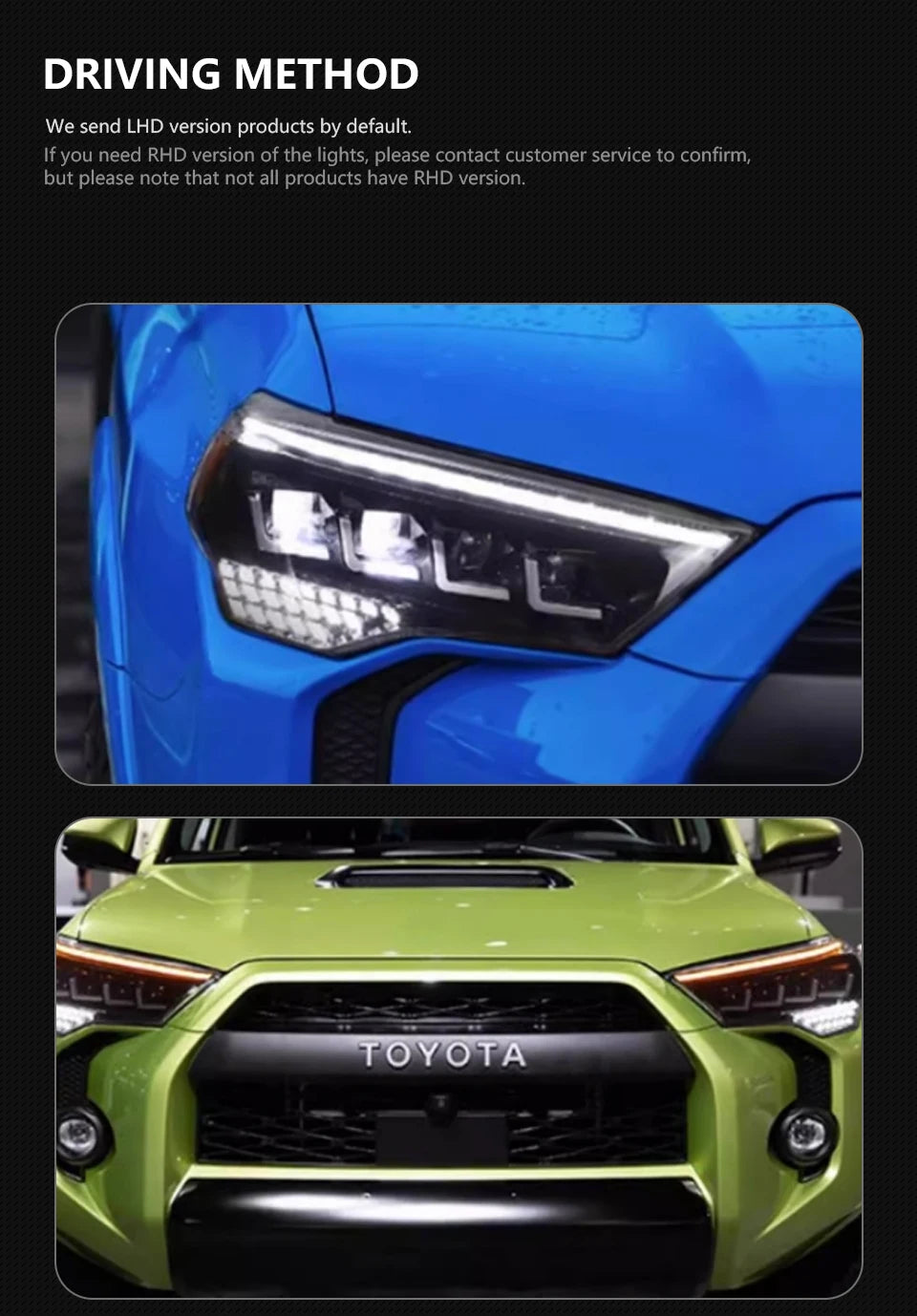 Car Styling Head Lamp for 4 Runner Headlights 2014-2020