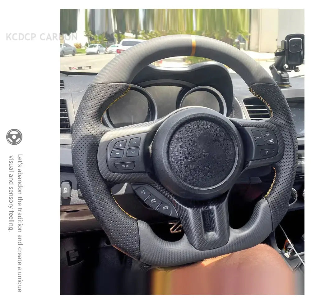 Carbon Fiber LED Steering Wheel for Mitsubish-I Evo
