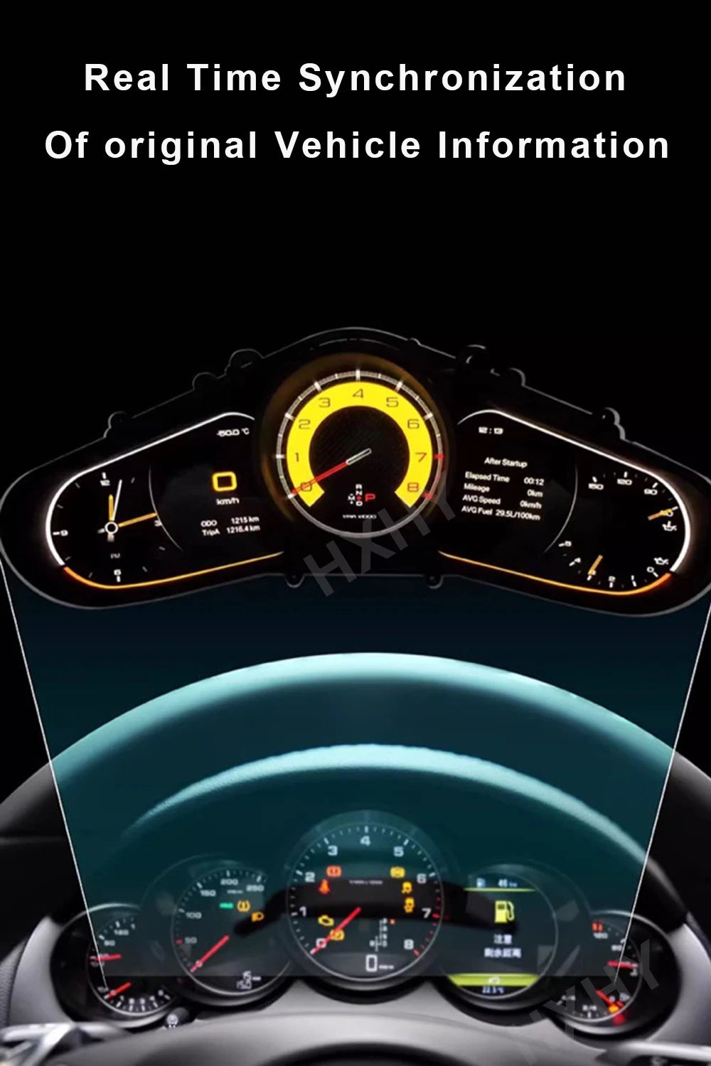 LCD Car Digital Cluster Instrument Cockpit for Porsche