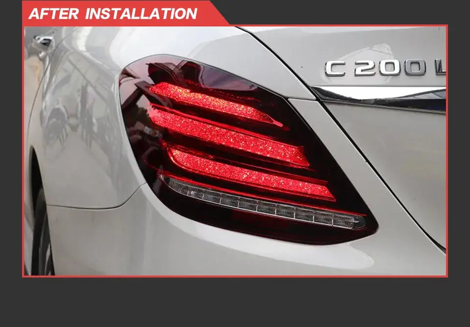 Car Lights for Benz W205 LED Tail Light 2014-2020 C180 C200