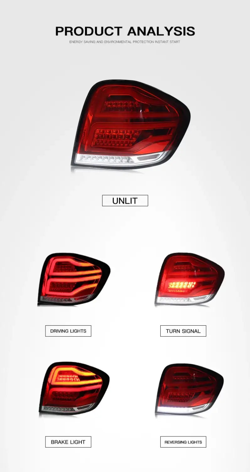 For Mercedes-Benz W164 2005-2008 Car Animation LED Trailer