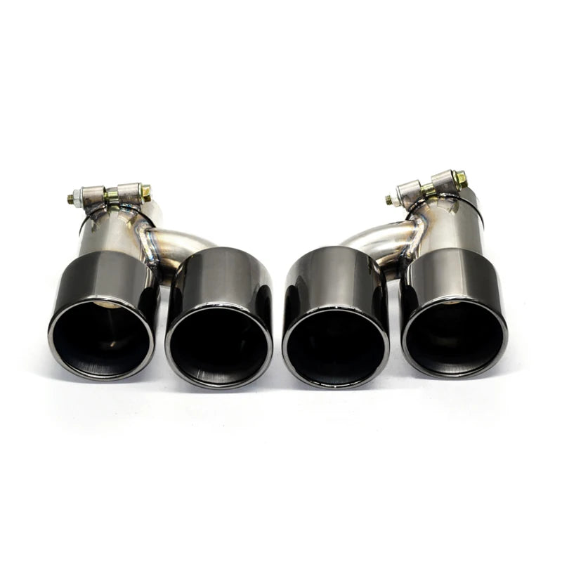 1 Pair Exhaust Tailpipe Tip For BMW 535i 535d F10 F11 Upgrade M5 Look Quad Tailpipe Stainless Steel Muffler Exhaust System