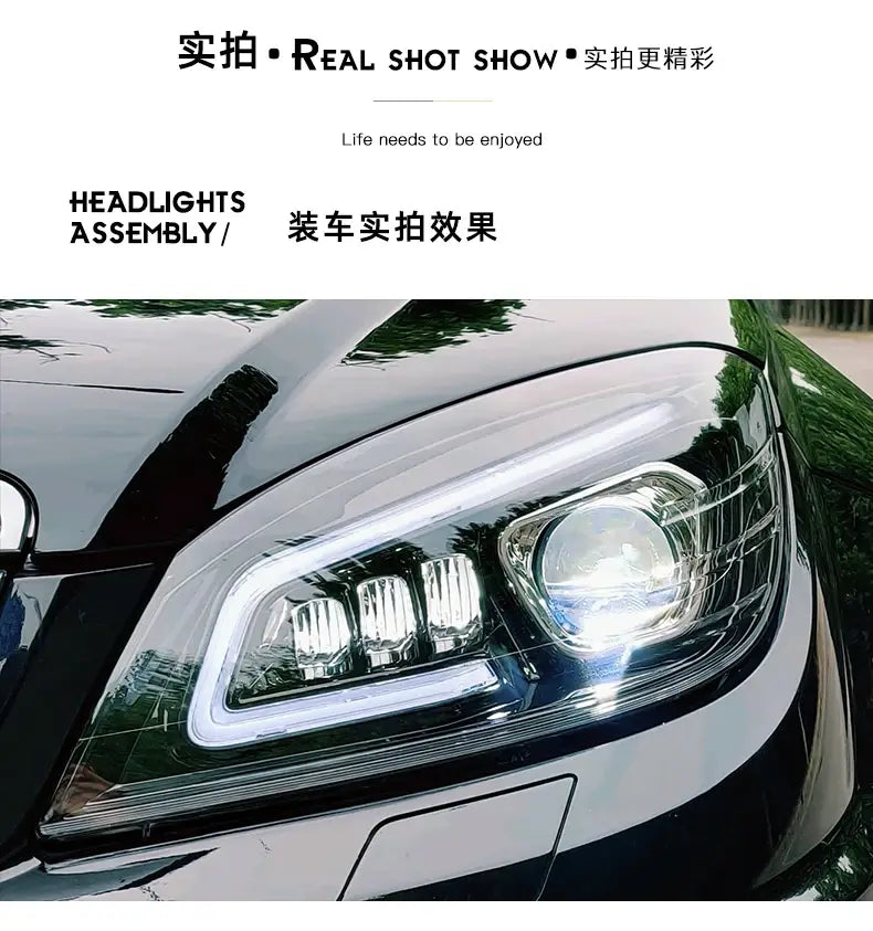 Car Lights for Benz W204 LED Headlight Porjector Lens