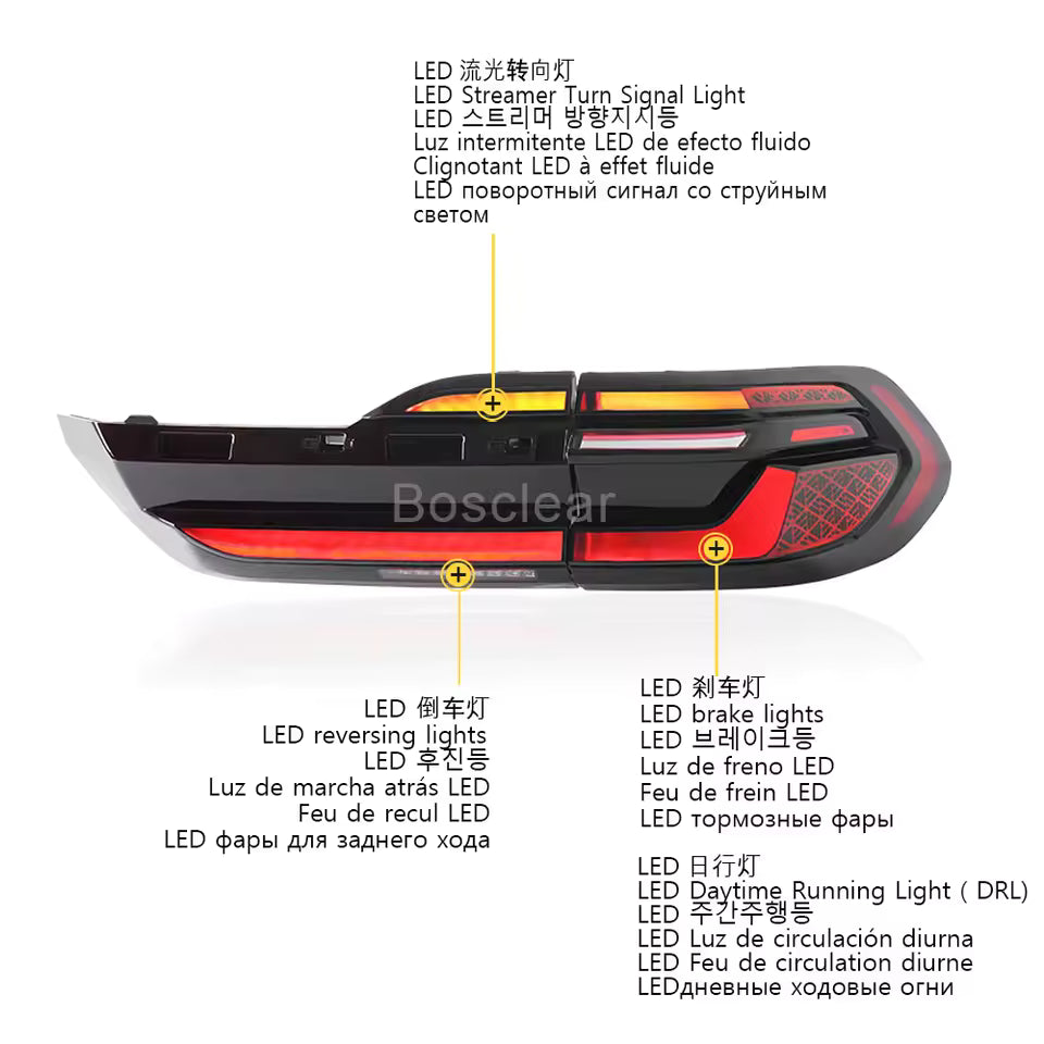 LED Taillights for BMW X7 G07 2019 2020 2021 2022 2023 Assembly Turn Signal Rear Lamps Dynamic DRL Plug and Play Car Accessories - CAR CRAFT INDIA