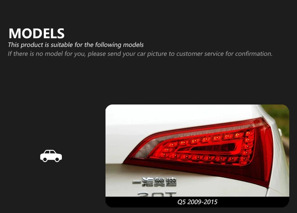 Car Lights for Audi Q5 Q5L LED Tail Light 2008 - 2018 Rear