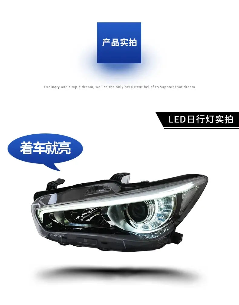 Car Lights for Infiniti Q50 LED Headlight Projector Lnes