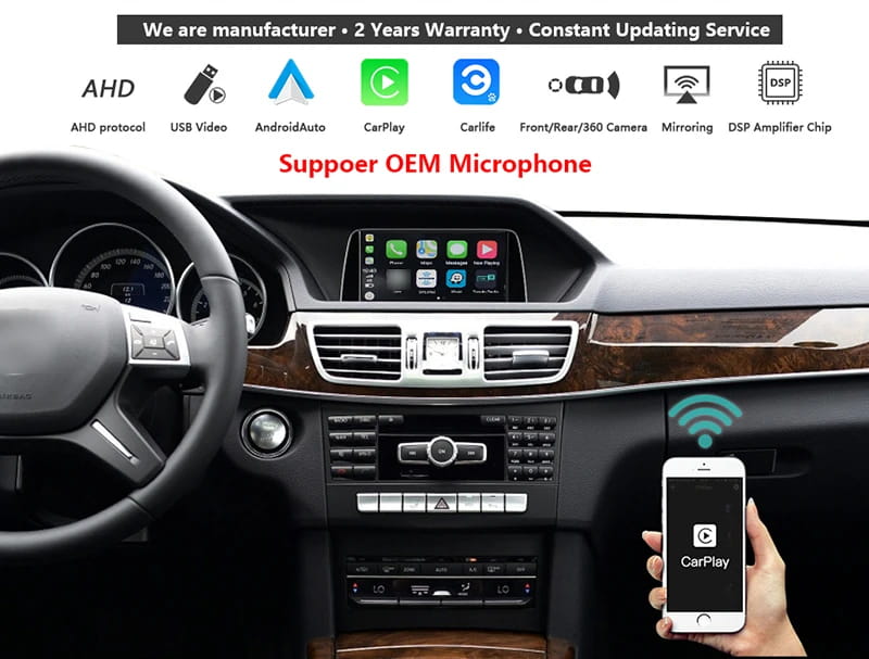 Mirror Link Wireless Apple Carplay Androidauto Retrofit