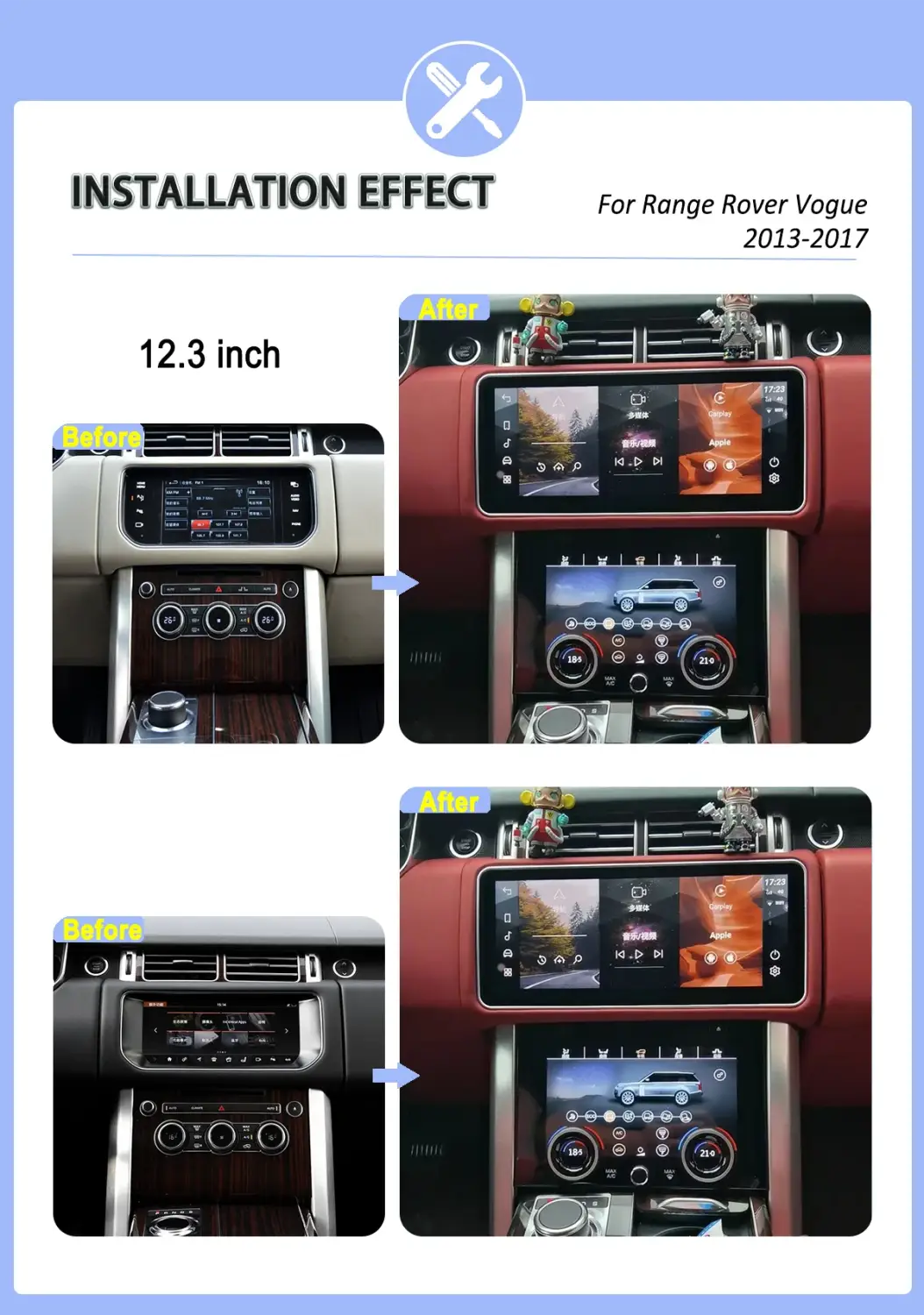 12.3 ’Qualcomm Android 12 for Range Rover Vogue L405 2013