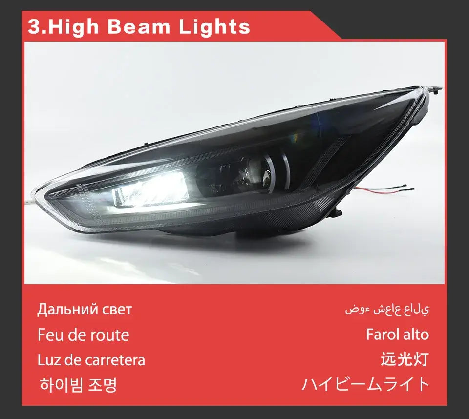 Car Styling Head lamp light for Focus Headlights 2014-2017