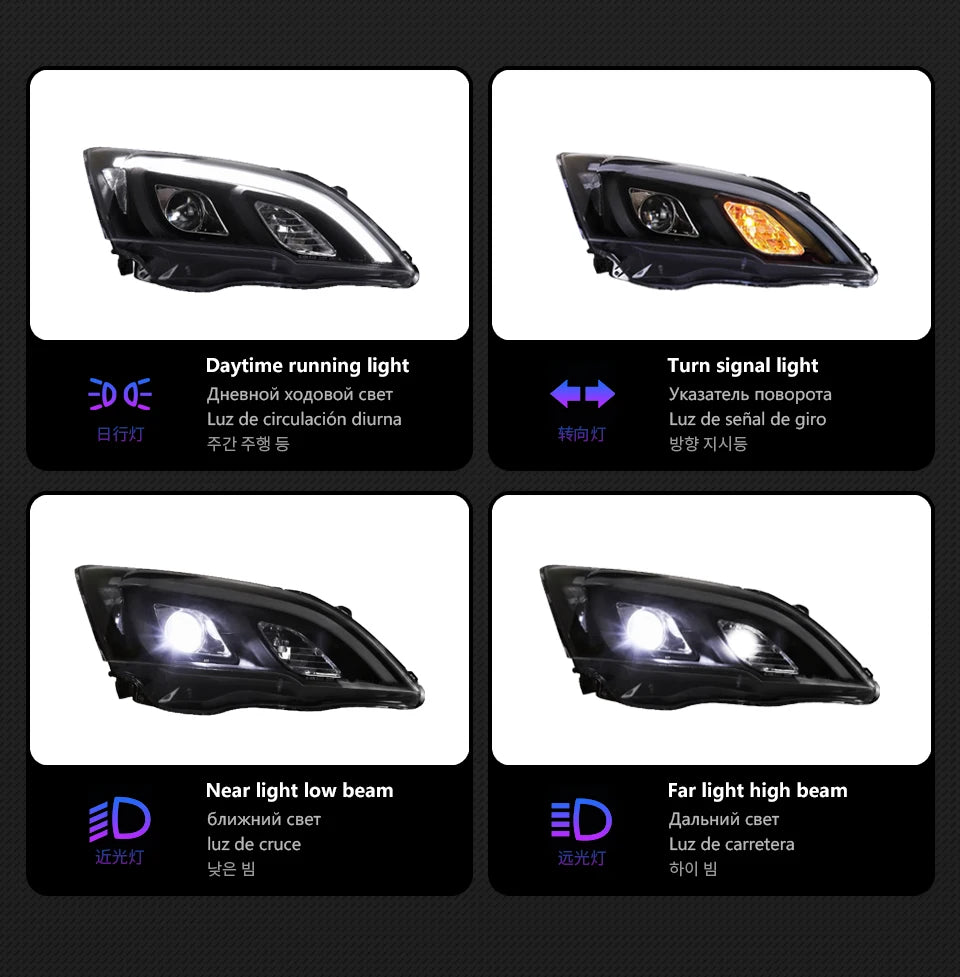 Car Styling Head Lamp for CR-V Headlights 2007-2011 CRV LED