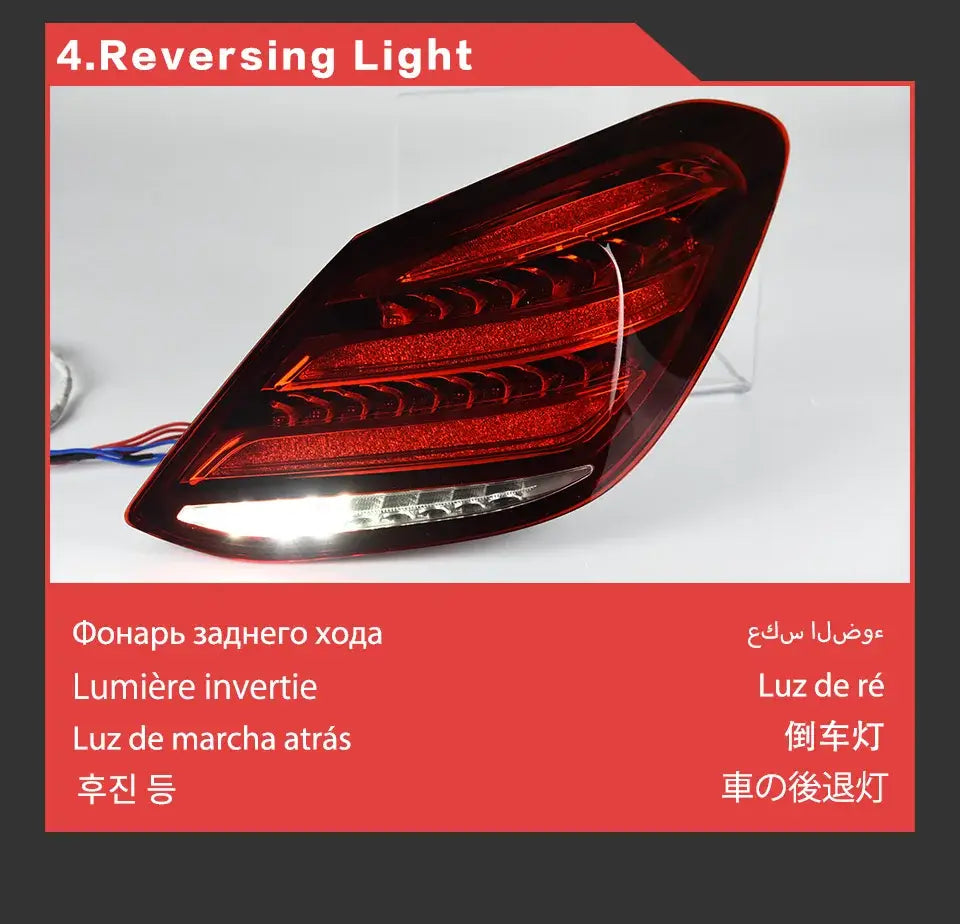 Car Lights for Benz W205 LED Tail Light 2014-2020 C180 C200