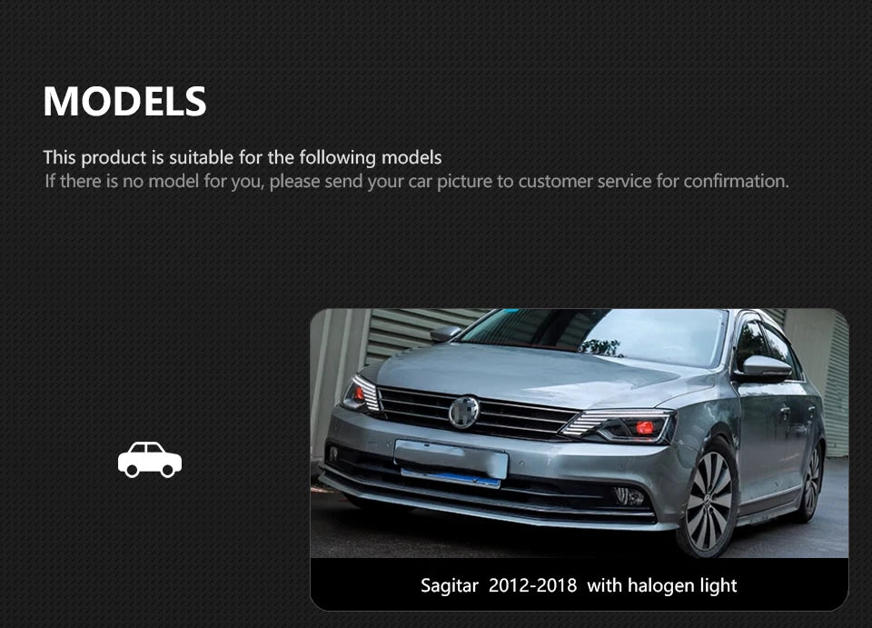 VW Jetta Headlights 2011-2018 Jetta Gli LED Headlight