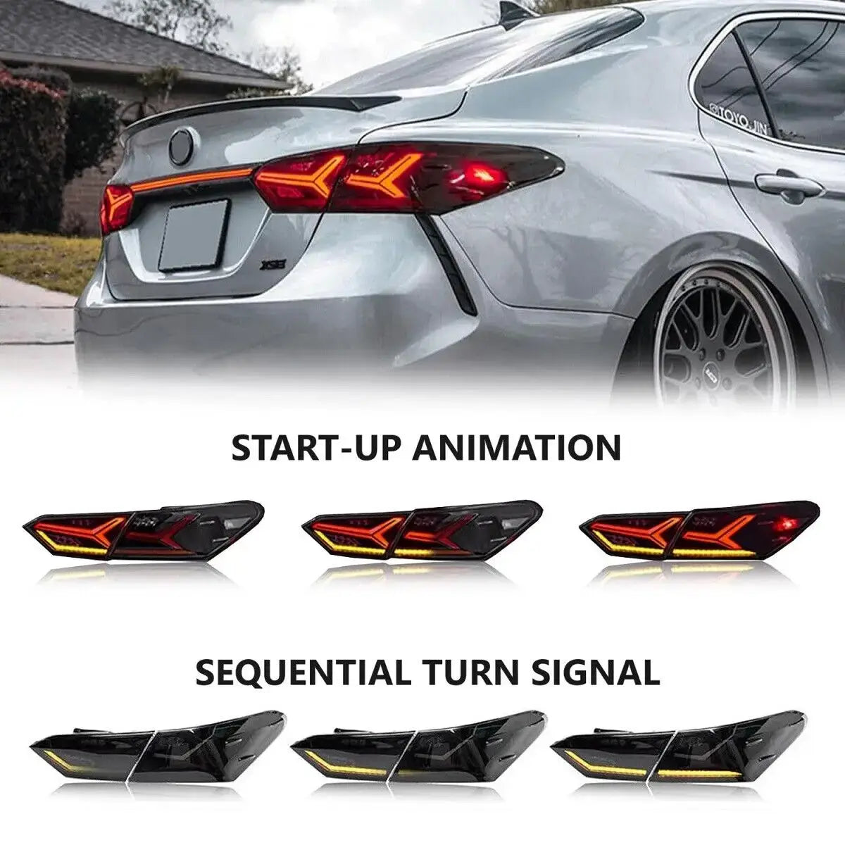 LED Tail Lights for Toyota Camry 8Th Gen 2018-2023 L LE SE