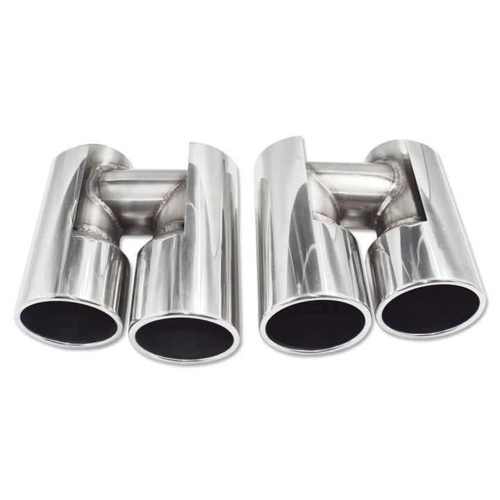 1 Pair Exhaust Tailpipe Tip For BMW 535i 535d F10 F11 Upgrade M5 Look Quad Tailpipe Stainless Steel Muffler Exhaust System