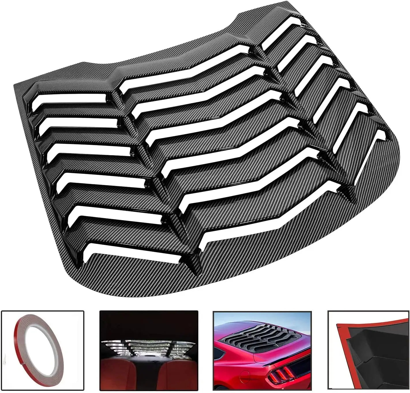 Auto Rear Window Louver for Ford Mustang 2015 - 2023