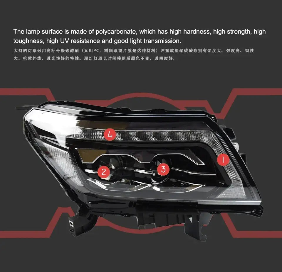 Car Styling Head Lamp for Navara NP300 LED Headlight