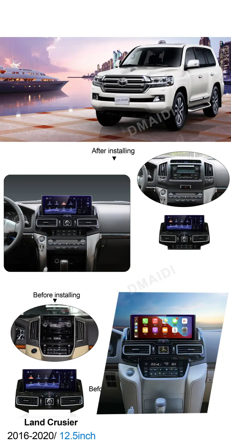 Android 11 Car Radio for Toyota Land Cruiser 200 LC200