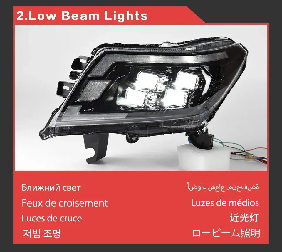 Car Styling Head lamp light for Navara Headlights 2014-2021