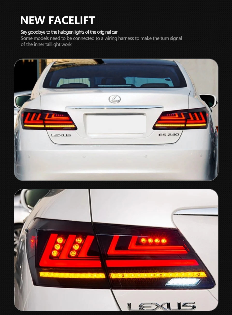 Car Styling Tail Lamp for Lexus ES240 Lights 2006-2012