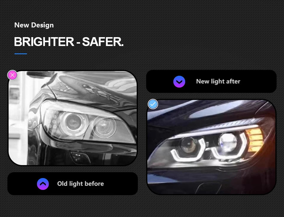 BMW F02 Headlights 2009-2014 740I 730I 735I F01 LED