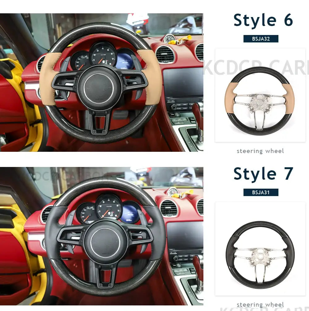 Full Leather Steering Wheel for Panamer-A Cayenn-E Maca-N