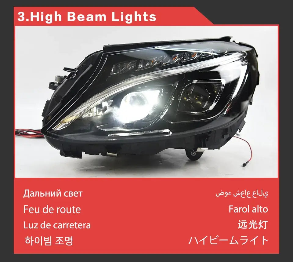 Car Styling Head lamp light for Benz W205 Headlights