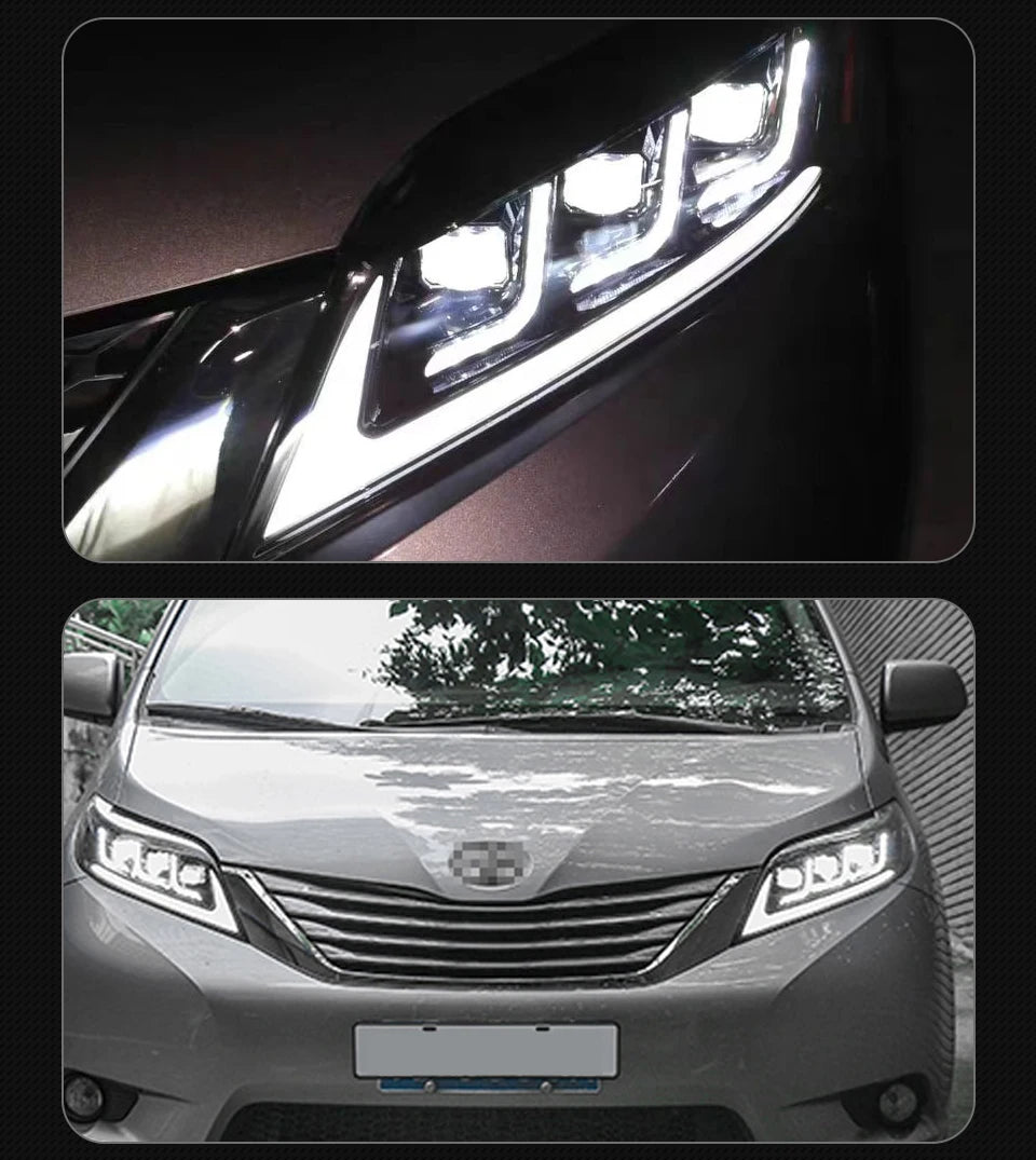 thumbnail image 2 of Rear Left Outer Tail Light Assembly – For Toyota Sienna 2015-2020, Halogen, Black Housing, Red/Clear Lens, Happy19star 2 of 4