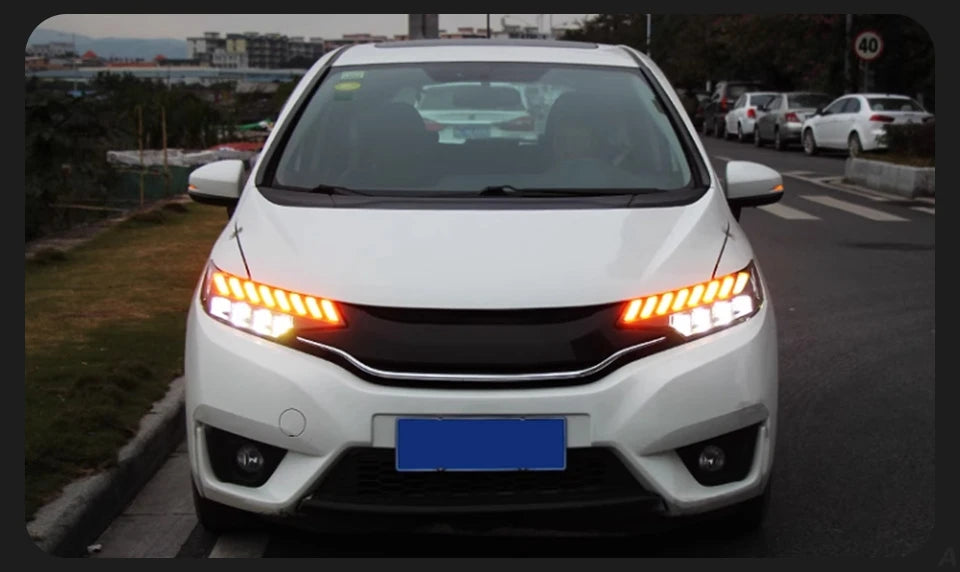 Car Styling Head lamp light for Honda Fit Headlights