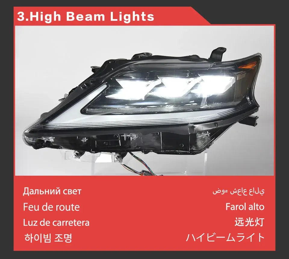 Car Styling Head lamp light for Lexus RX270 Headlights