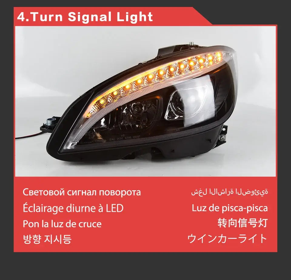 Car Styling Head lamp light for Benz W204 Headlights
