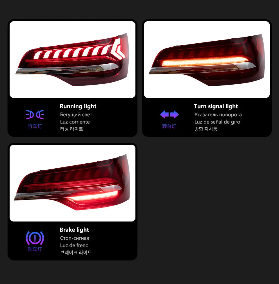 Taillight for Audi Q7 2006-2015 Tail Lights with Sequential