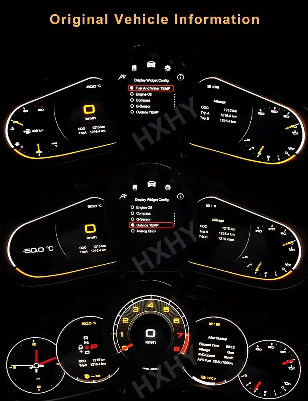 LCD Car Digital Cluster Instrument Cockpit for Porsche