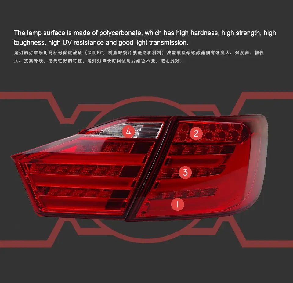 Toyota Camry Tail Lights 2012-2014 Camry V50 LED Tail lamp