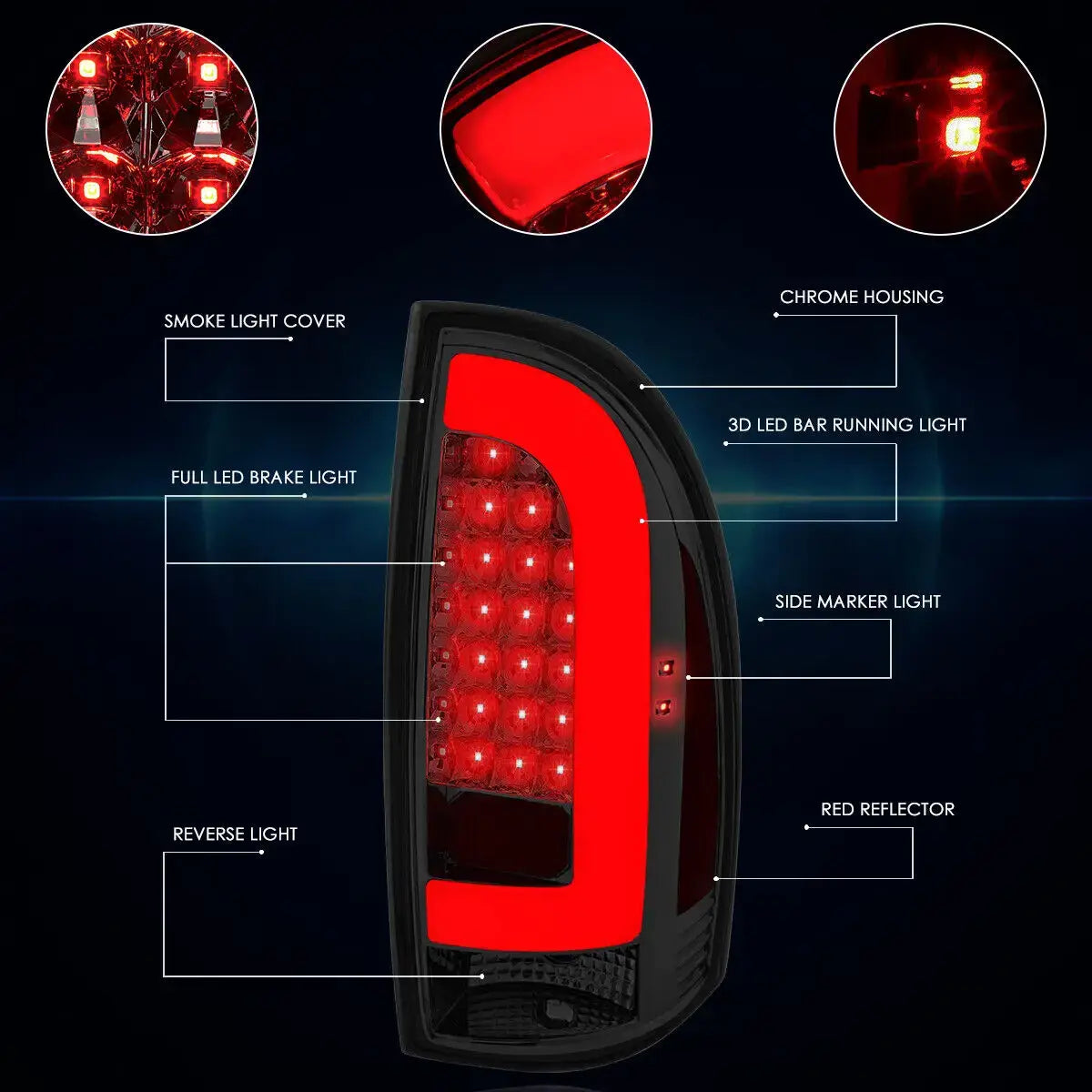 LED Rear Tail Light Turn Signal Lamp Taillight for Toyota