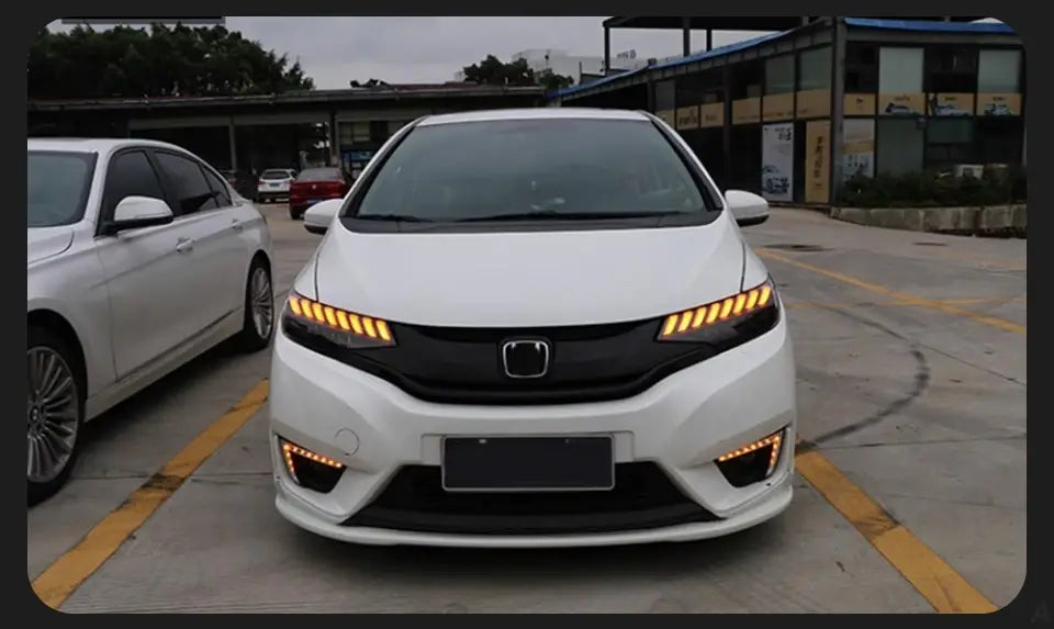 Car Styling Head lamp light for Honda Fit Headlights