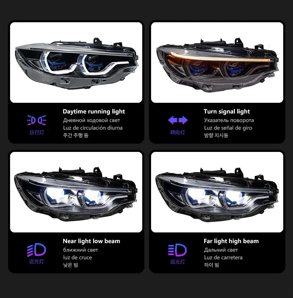 Car Lights for BMW F32 LED Headlight 2012-2019 Laser Style