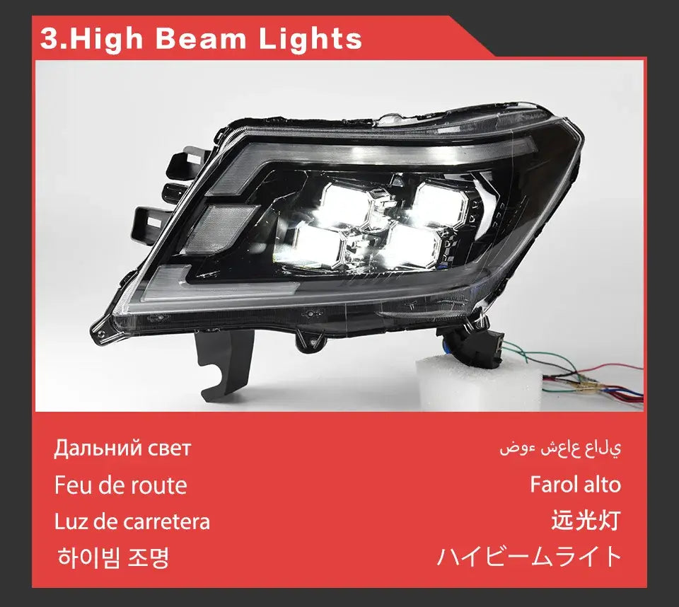 Car Styling Head lamp light for Navara Headlights 2014-2021