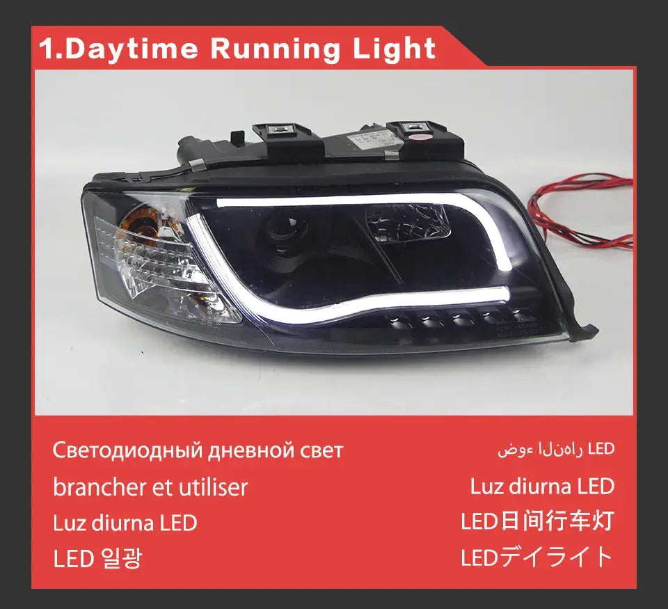 Car Styling Head lamp light for Audi A6 Headlights 1999-2004