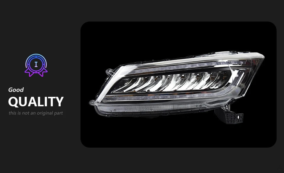 Car Styling Head lamp light for Accord LED Headlight