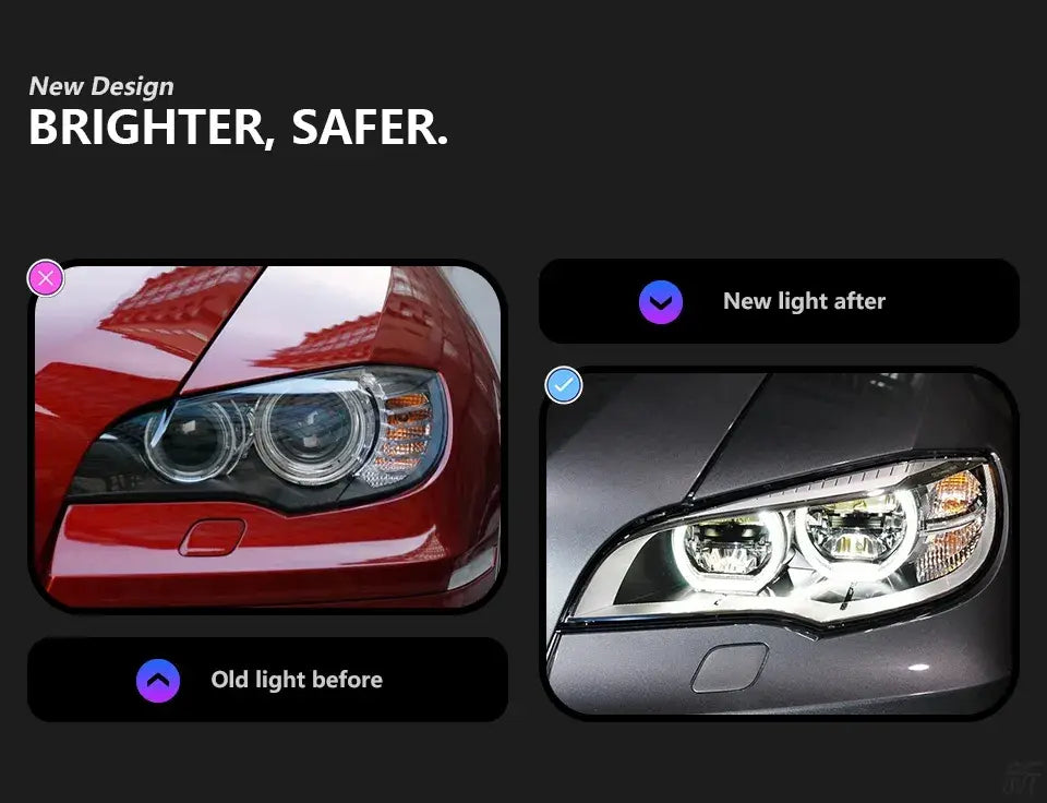 Car Styling Head lamp light for BMW X6 Headlights 2007-2013