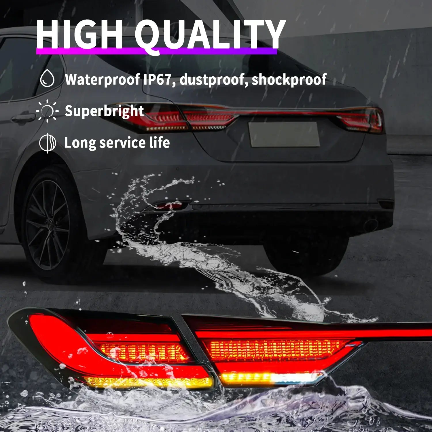 Toyota Camry LED Tail Light 2018-2023 Camry Rear Fog Brake