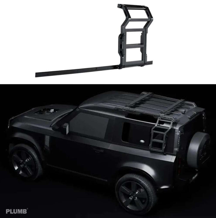Car Craft Compatible With Range Land Rover Defender 2020-2025 90 Plumb M-one Side Climbers Ladder Plumb-016 - CAR CRAFT INDIA