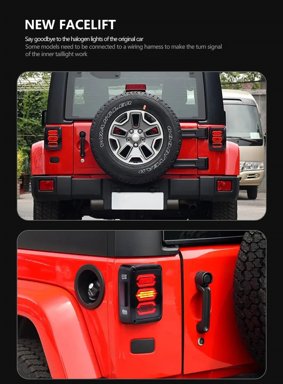 Car Styling Tail lamp light for Jeep Wrangler Tail Lights