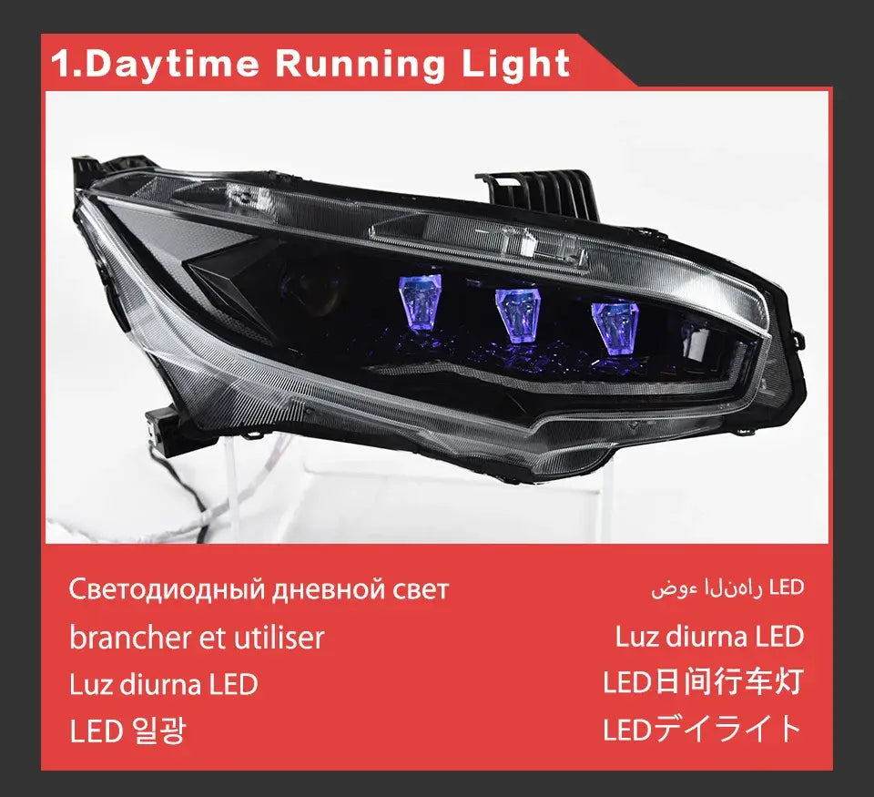 Car Lights for Honda Civic Headlights 2017-2020 LED