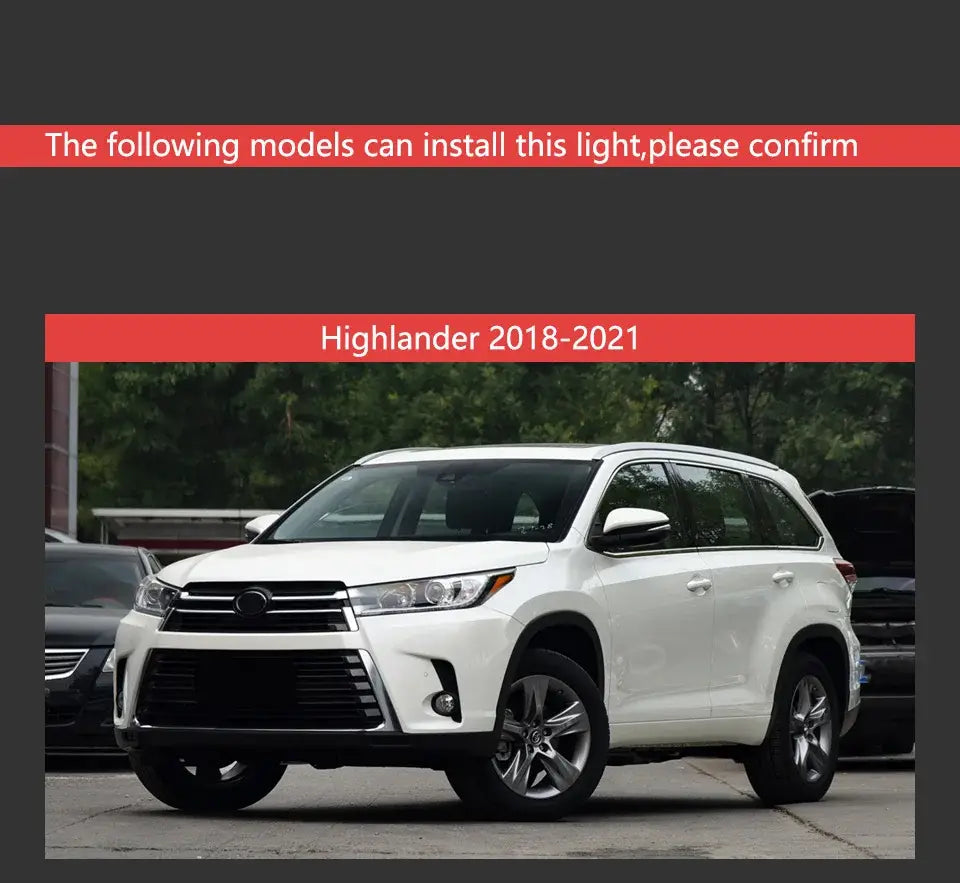 Car Styling Headlights for Highlander LED Headlight