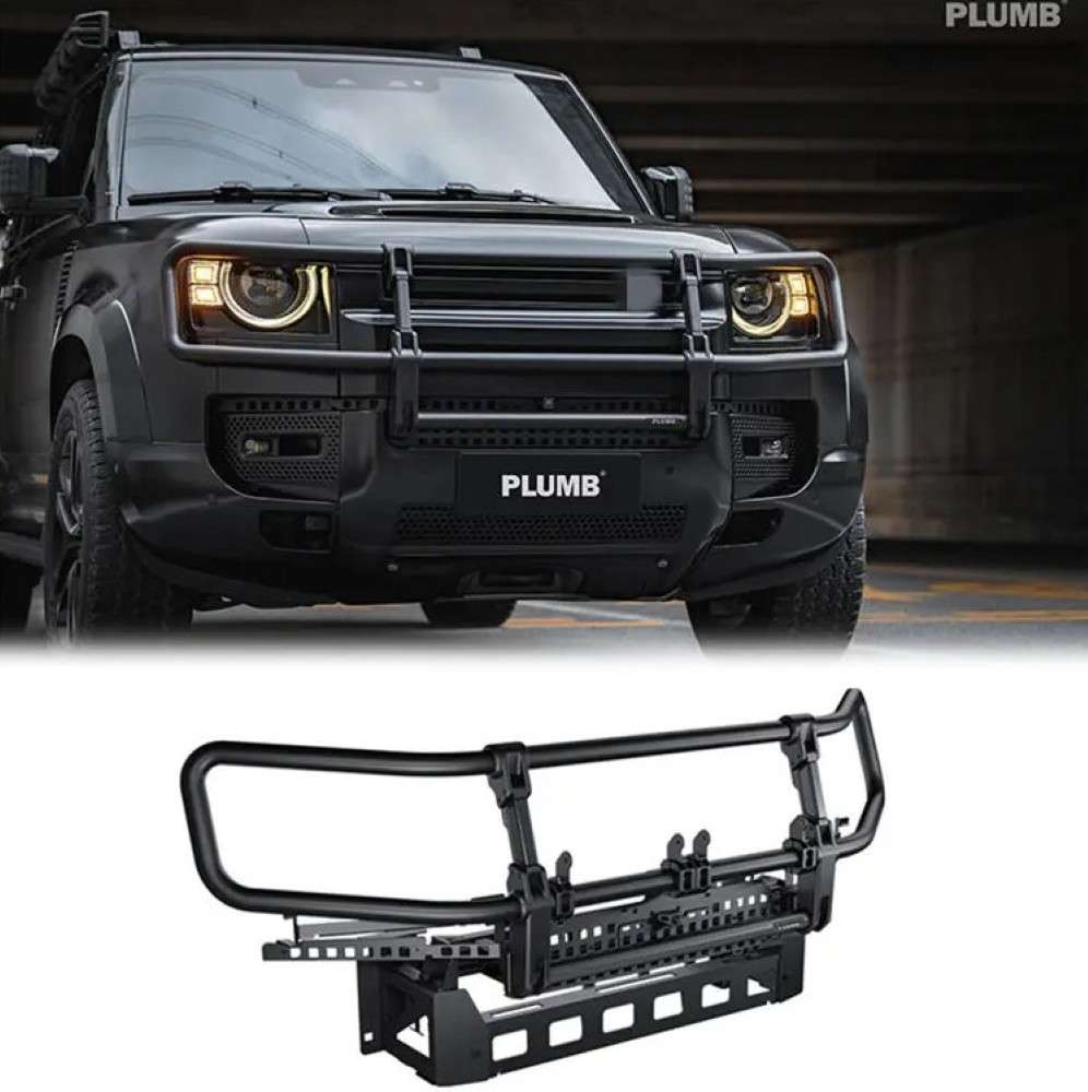 Car Craft Compatible With Range Land Rover Defender 2020-2025 Plumb M-one Front Bumper Guard Frame Plumb-012 - CAR CRAFT INDIA