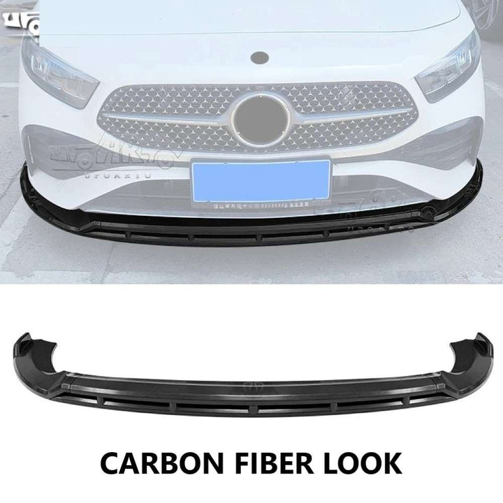 Car Craft Compatible With Mercedes Benz A Class W177 2024+ Amg Front Bumper Lip Splitter Skirts Black Ar-benz-0115 Cf Carbon Fiber Look