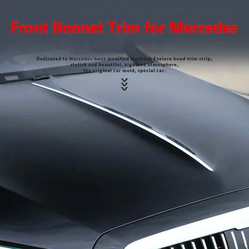 Mercedes Benz E Class W213 HOOD BONNOT SILVER CHROME STRIP TRIM