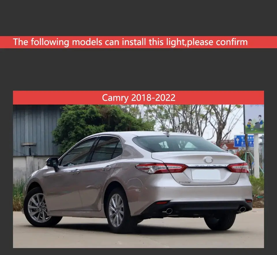 Car Lights for Toyota Camry LED Tail Light 2018-2022 Rear