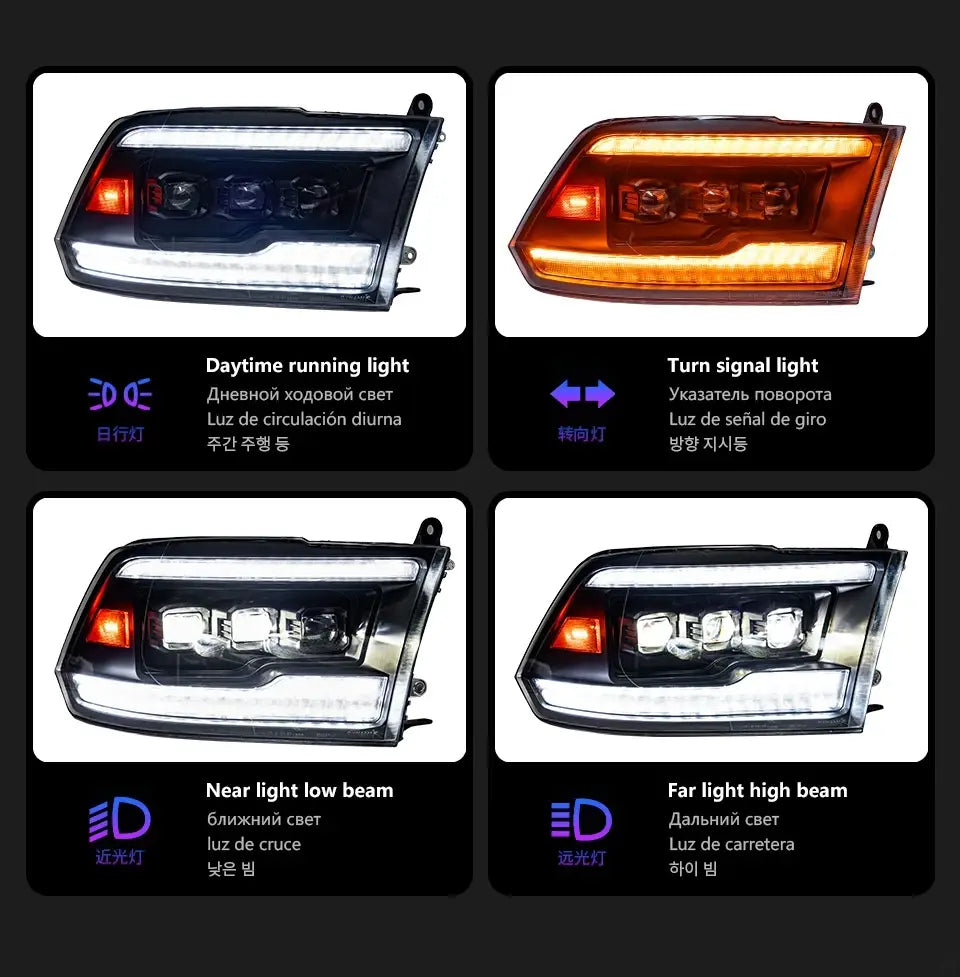 Car Styling Head lamp light for Dodge Ram Headlights